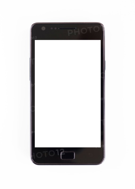 Smartphone on white background.