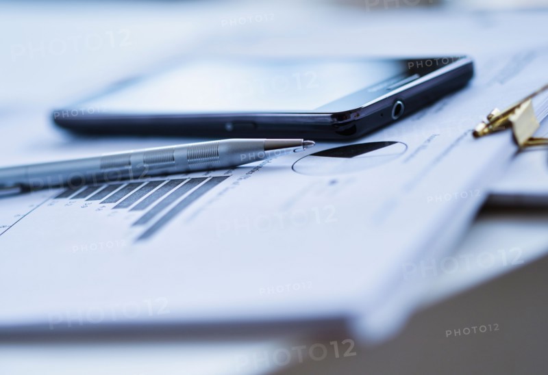 Smartphone with stationery.