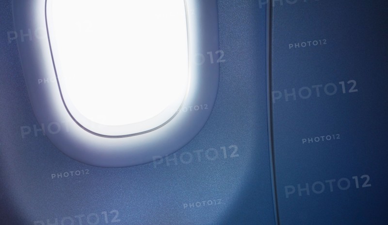 Airplane window.