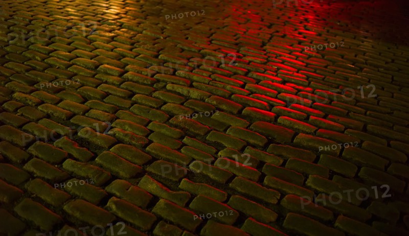 Cobblestone street. Portland, Maine.