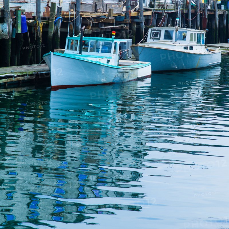 Fishing boats in harbor. Portland, Maine.