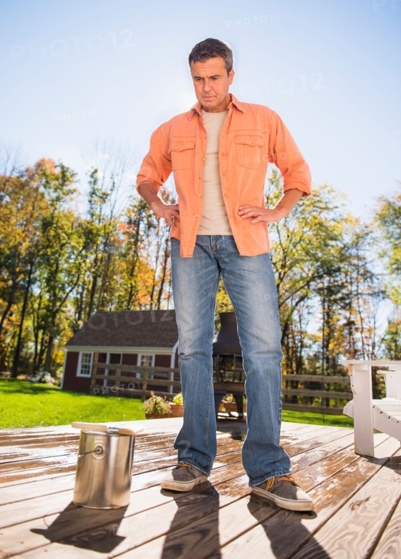 Man standing on porch