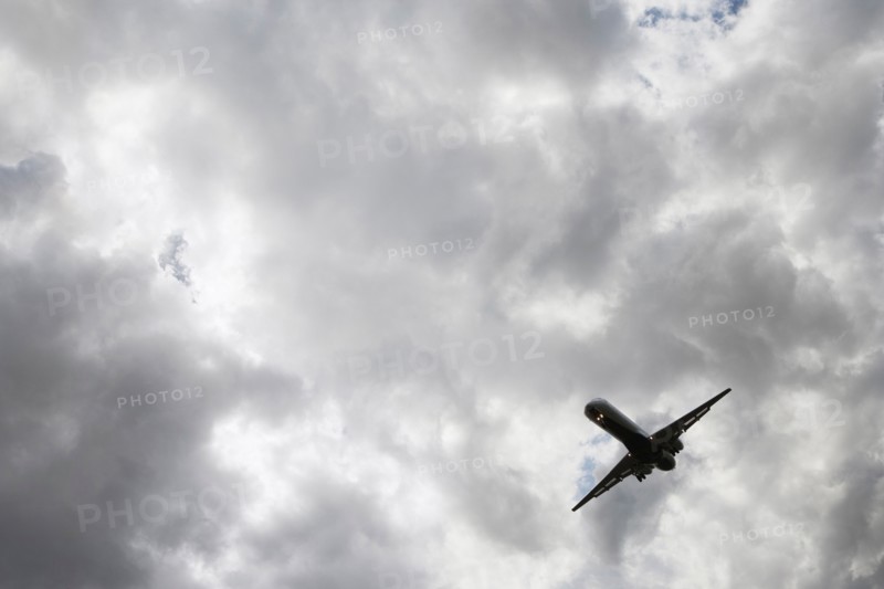Airplane in sky