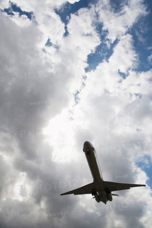 Airplane in sky