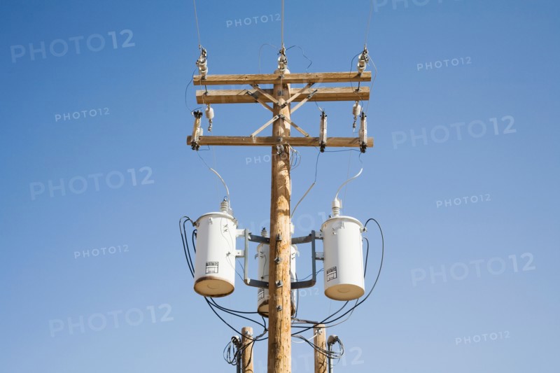Power lines and transformer