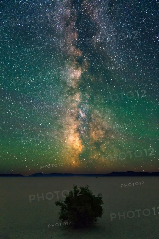 Milky Way over landscape at night