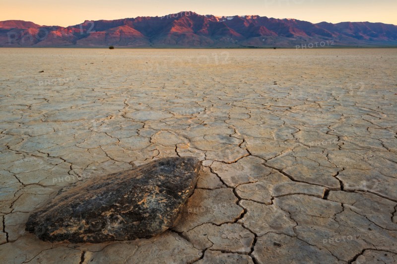 Desert landscape at sunset