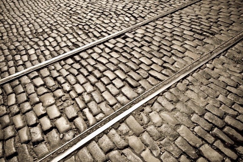 Argentina, Buenos Aires, Cobblestoned street