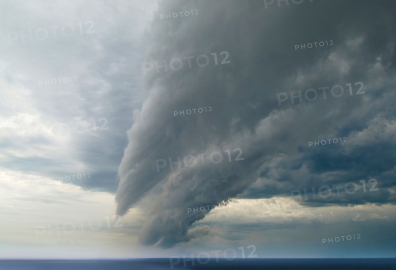 Storm cloud over sea