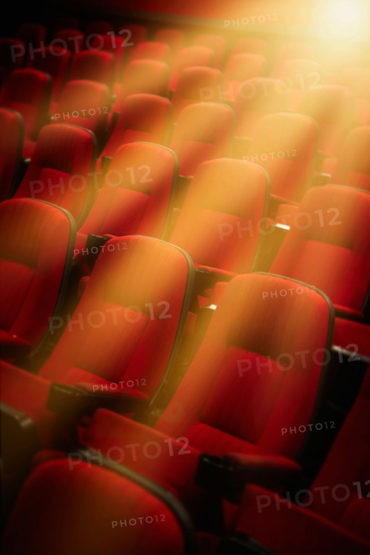 Empty cinema seats.
