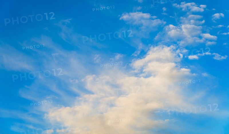 Blue sky with clouds.