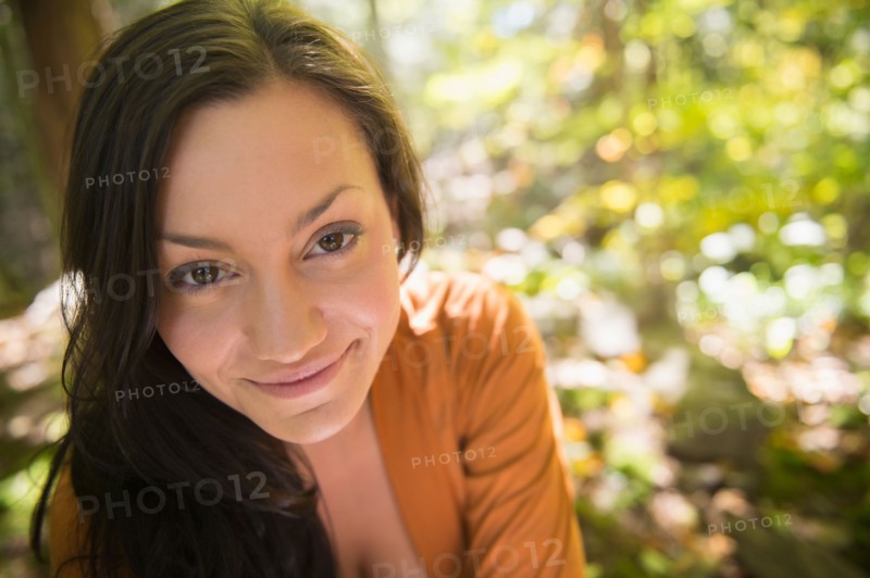 Portrait of woman in forest. Photo: Jamie Grill