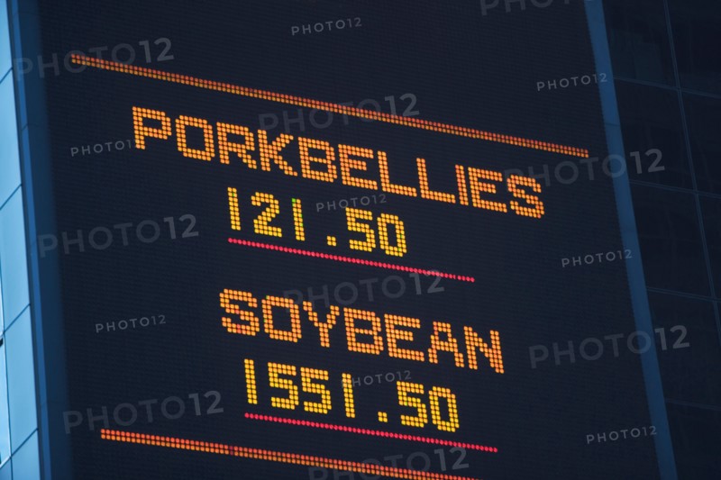 Close up of trading board at stock exchange. Photo: Alan Schein
