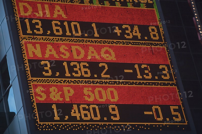 Close up of trading board at stock exchange. Photo: Alan Schein