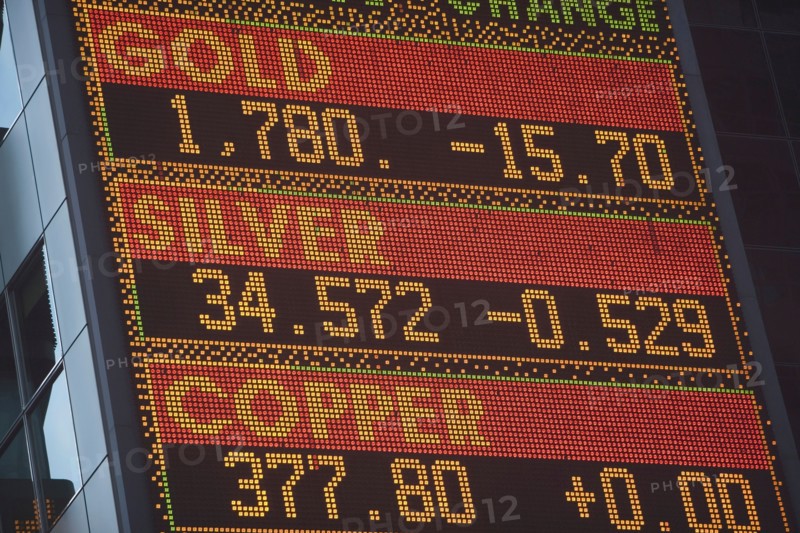 Close up of trading board at stock exchange. Photo: Alan Schein