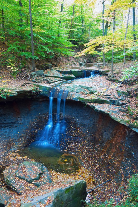 Small waterfalls in forest. Photo: Henryk Sadura