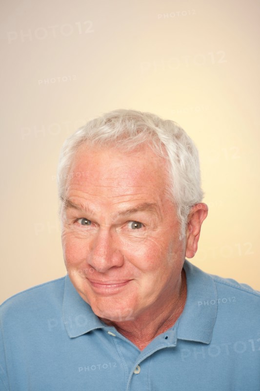 Portrait of senior man pulling funny face. Photo : Rob Lewine