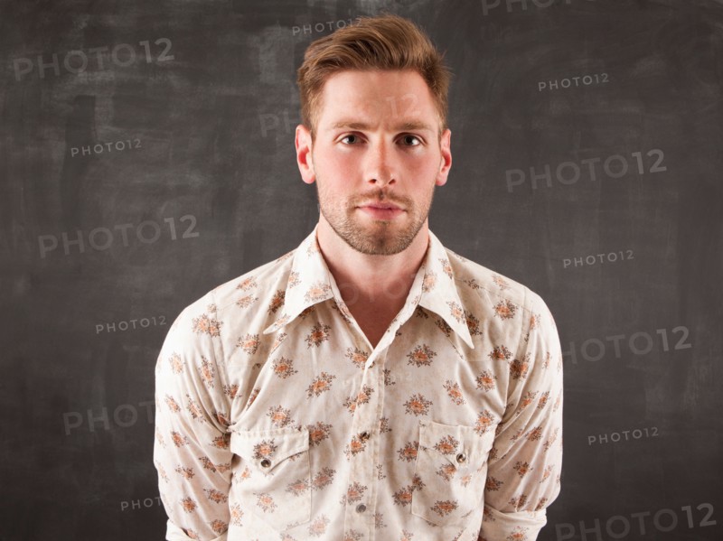 Studio portrait of young man. Photo: Jessica Peterson