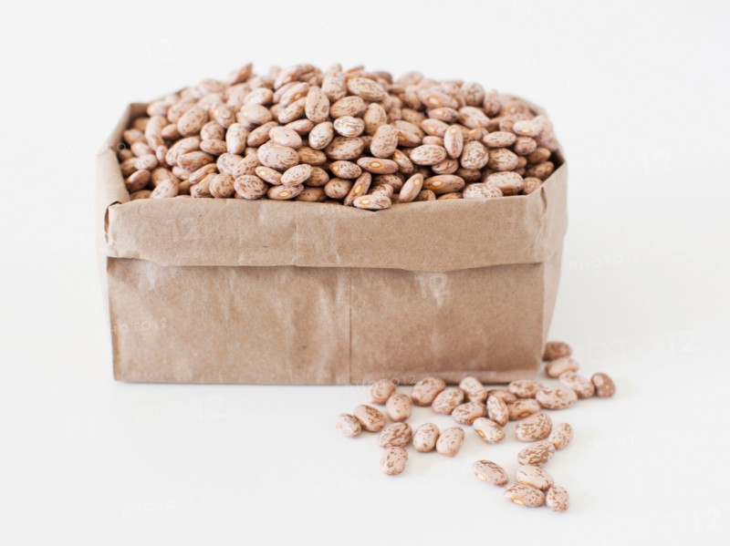 Carton of beans on white background. Photo: Jessica Peterson