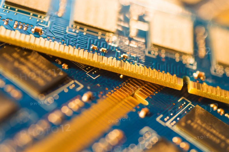 Studio shot of computer chip.