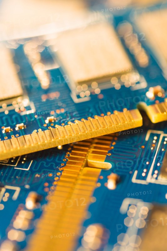 Studio shot of computer chip.