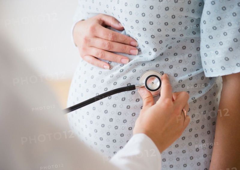 Pregnant woman during examination
