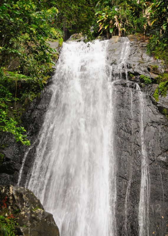 Close-up of waterfall