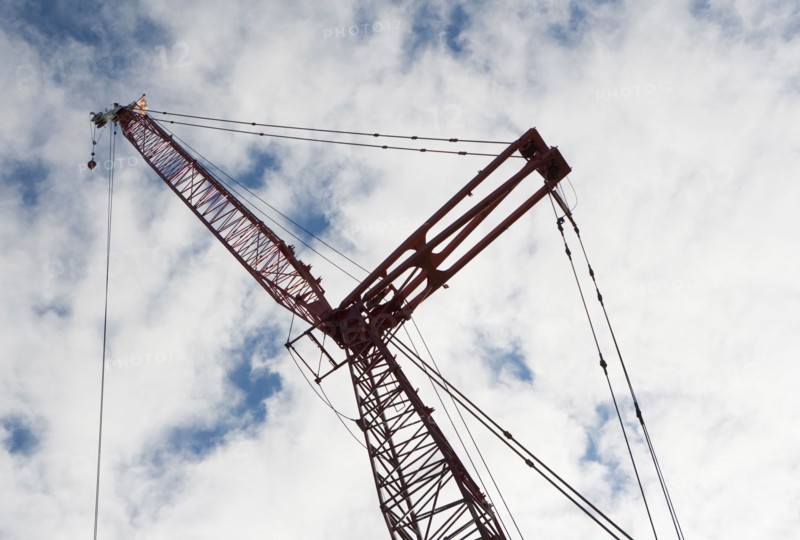 Low angle view of crane