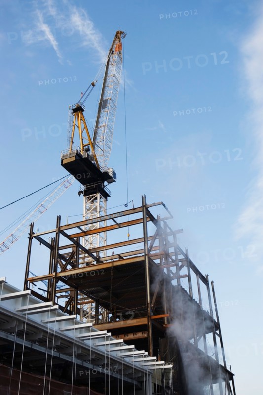 Crane at construction site