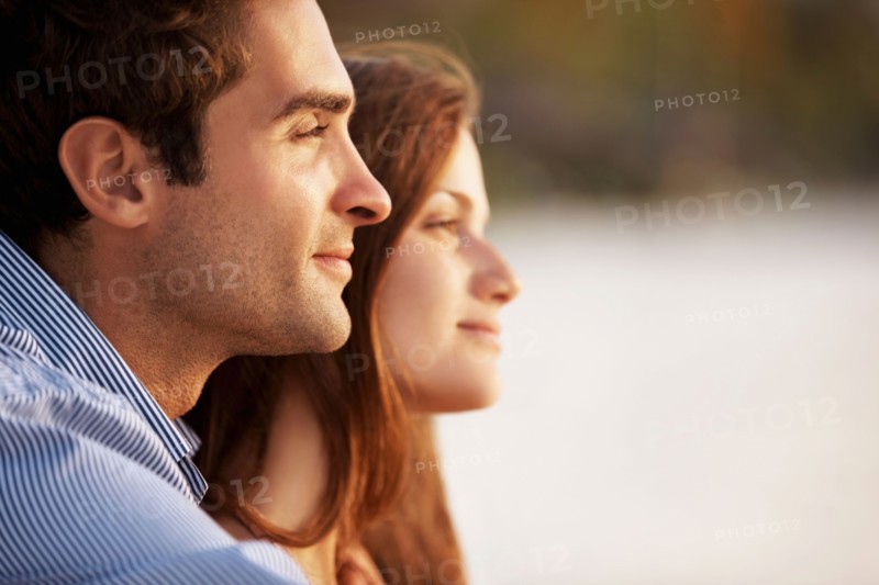 Portrait of couple on beach
