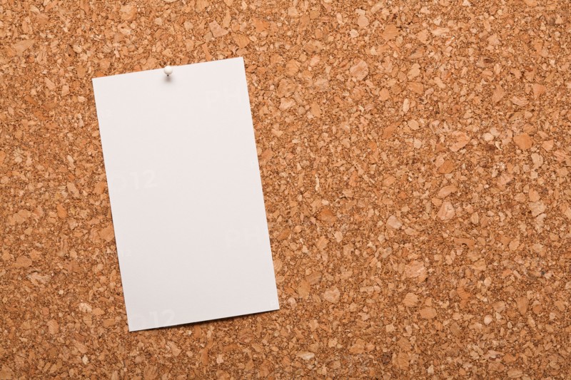 Corkboard with Note paper