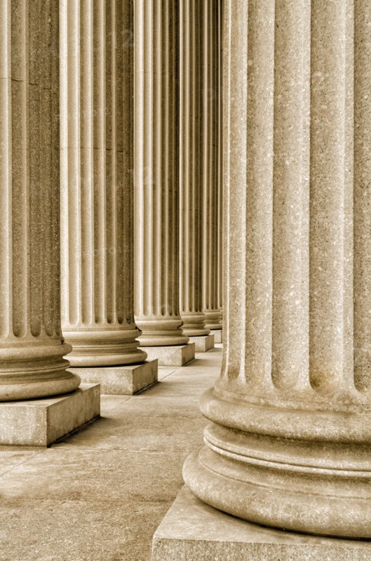 Row of building columns