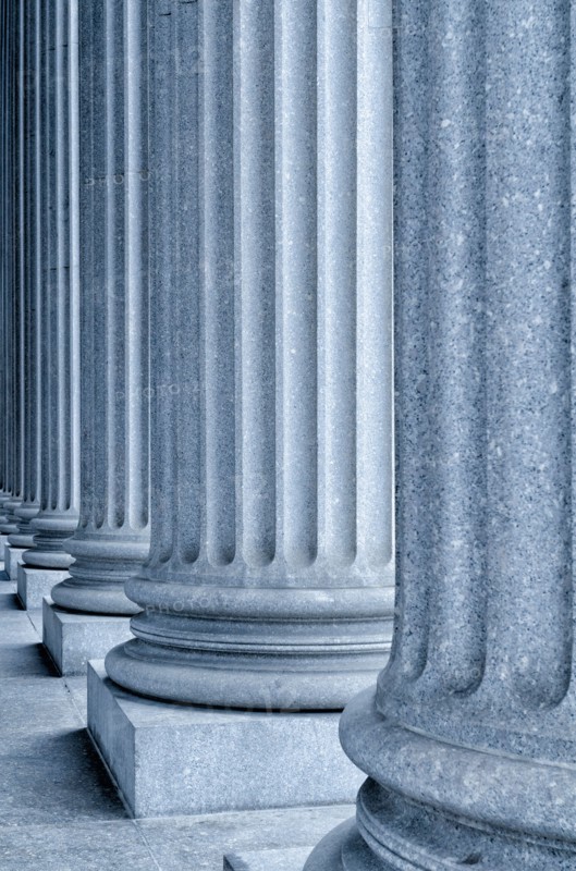 Row of building columns