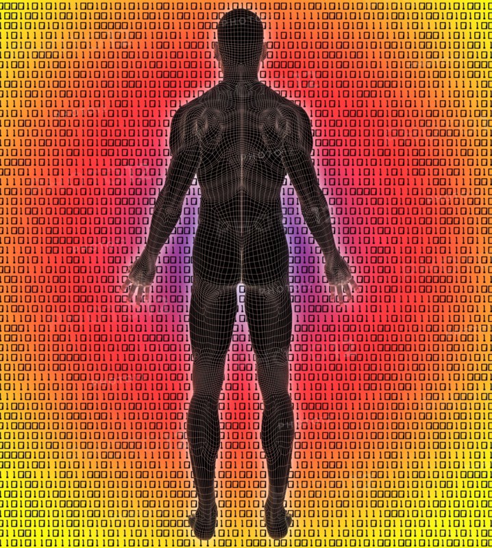 Digitally generated image of human representation