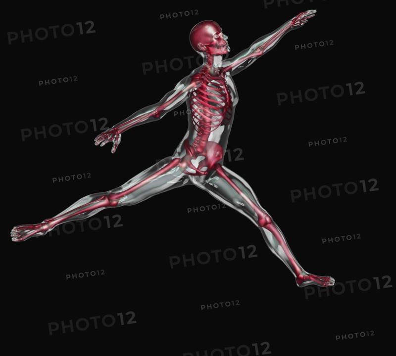 Digitally generated image of human representation dancing ballet