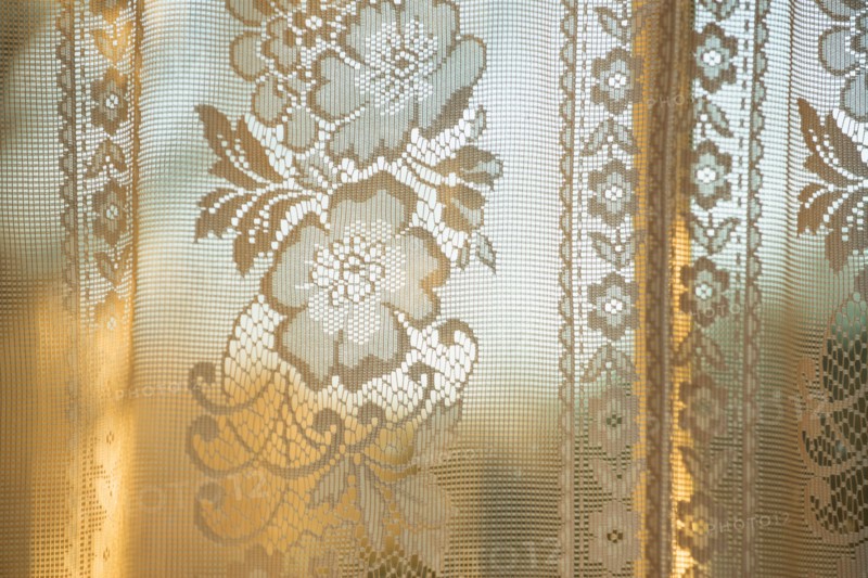 Window curtain.