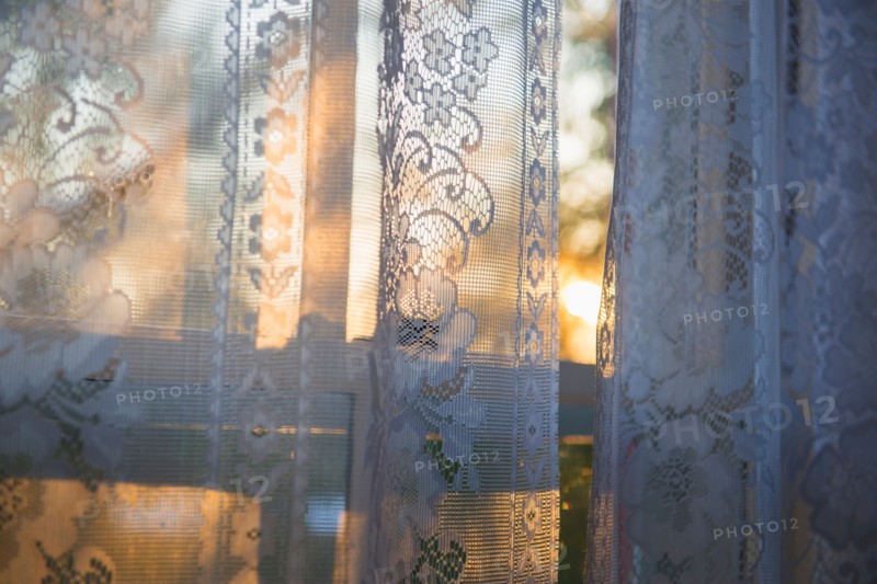 Window curtain.
