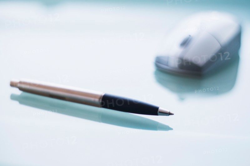Pen and computer mouse.