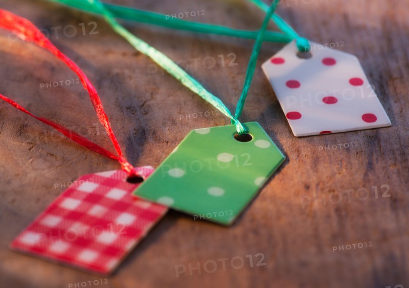 Colorful gift tags