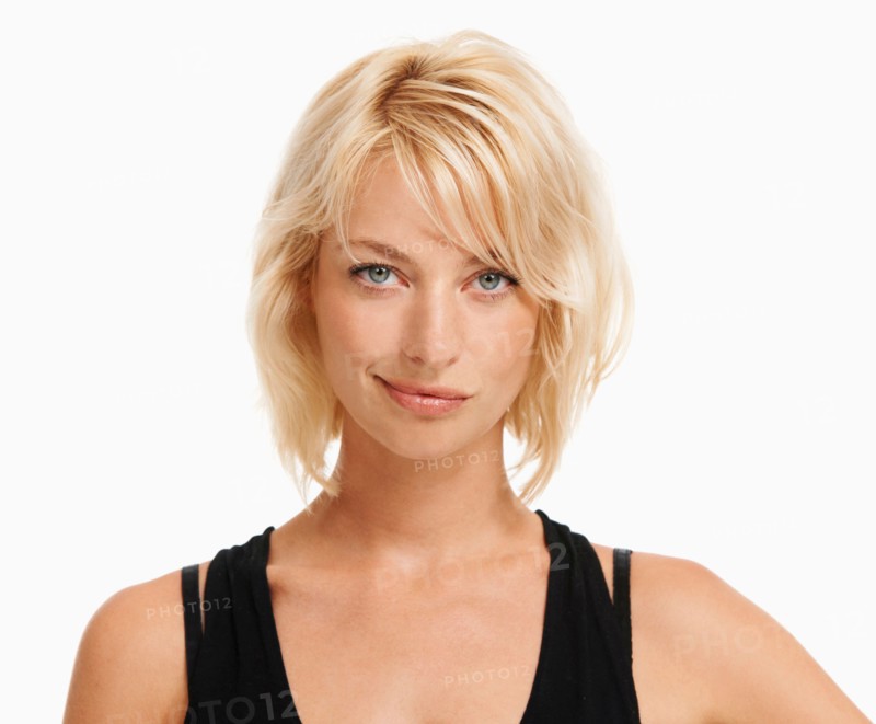 Studio portrait of attractive woman
