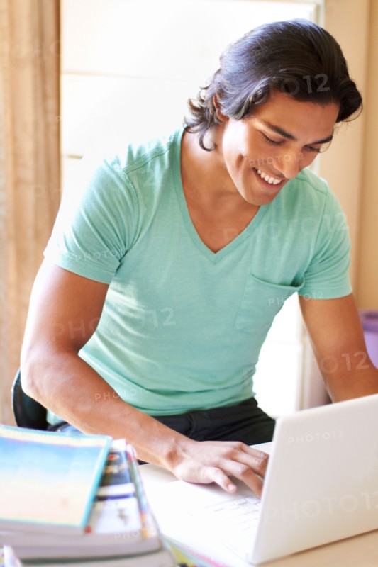 Man using laptop