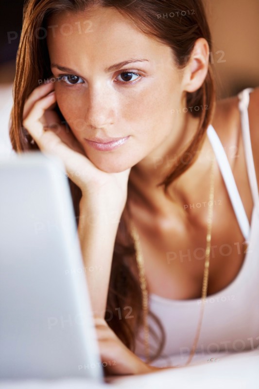 Woman using laptop