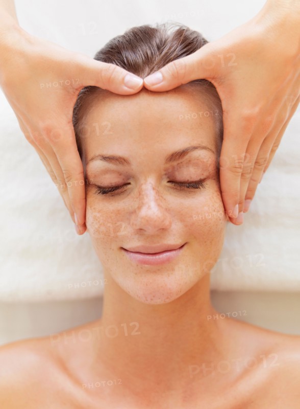 Woman relaxing in spa