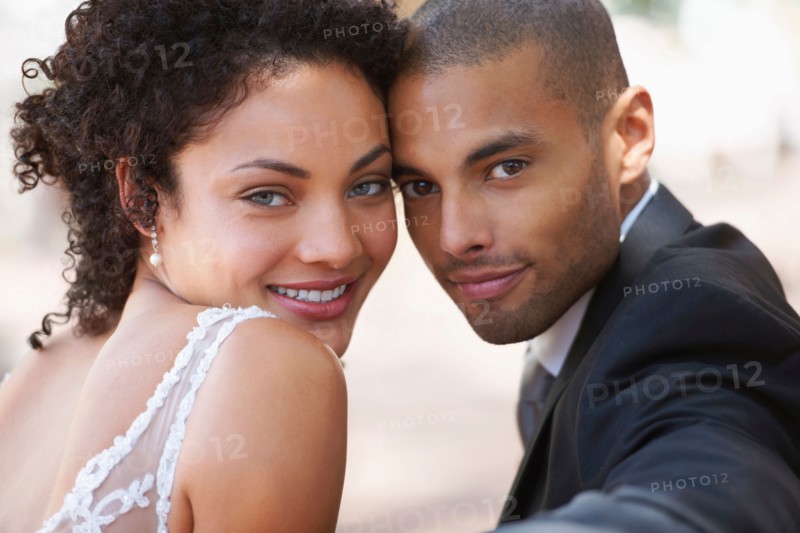 Portrait of newly wed couple