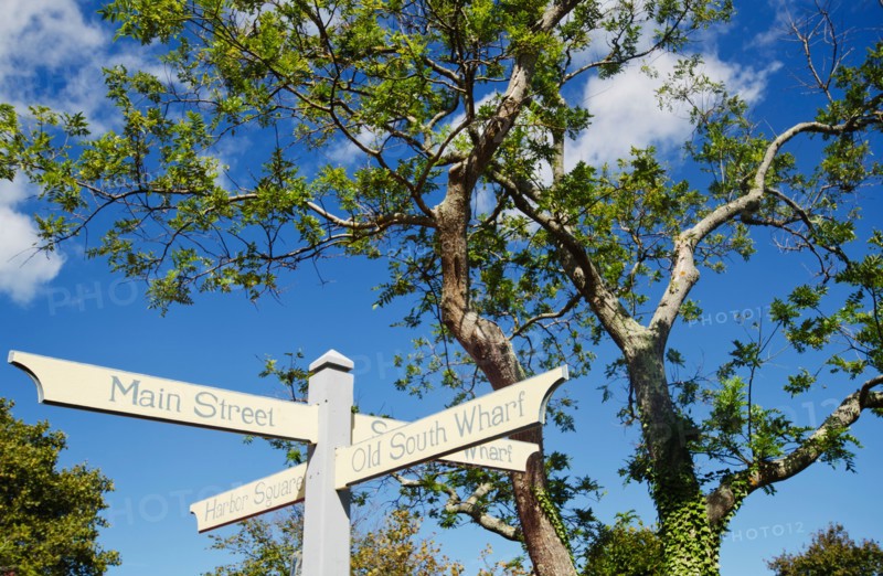 Low angle view of direction signs