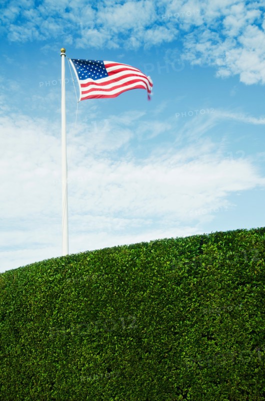 View of American flag