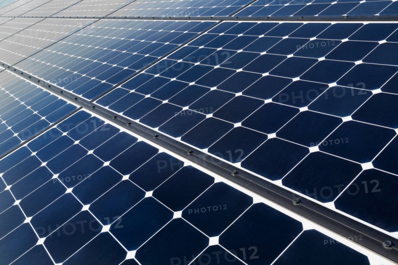 Solar panels on desert