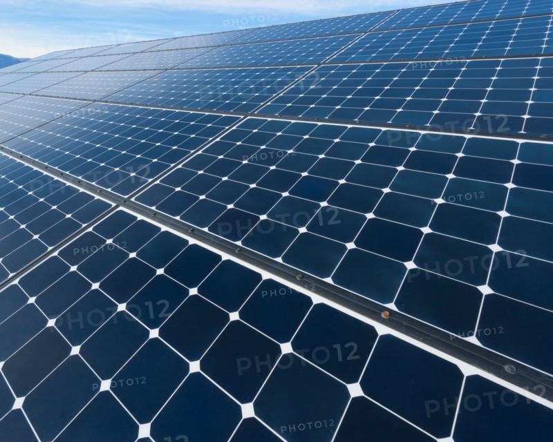 Solar panels on desert
