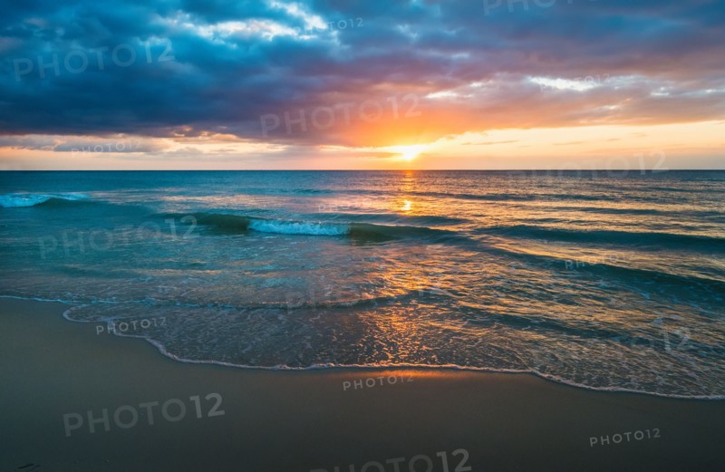 Sunset over sea. Jamaica.