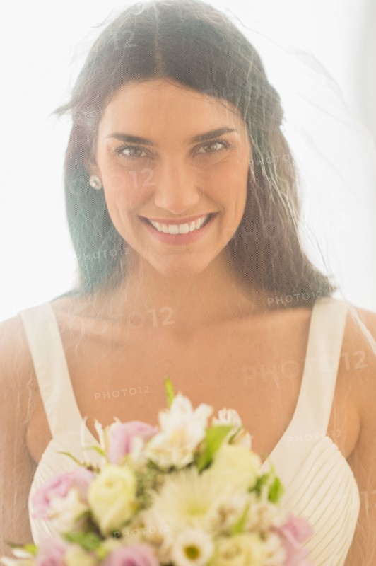 Studio portrait of bride.